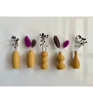 SERÜVENTR Miniflora - 5'li Magnetli Mini Vazo - Yeşil - Magnet (Sütlü Kahve)