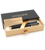 Vogven Marka Kişiye Özel Gold Detaylı Roller ve Tükenmez Kalem Seti