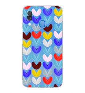 PrintiFy Samsung Galaxy A40 ile Uyumlu Water Color 1  Kamera Korumalı Şeffaf  Kılıf