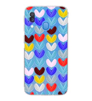 PrintiFy Samsung Galaxy A40 ile Uyumlu Water Color 1  Kamera Korumalı Şeffaf  Kılıf