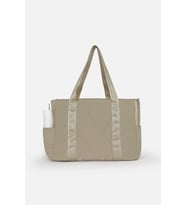 Pet Taşıma Çantası, Kedi Köpek Taşıma Çantası, Cat and Dog Bag, Kapitone Kumaş Hayvan Taşıma Çantası (Bej)