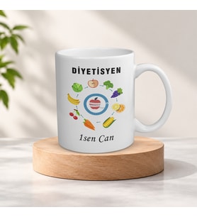 Kişiye Özel İsimli Diyetisyen Meslek Kupa Bardak
