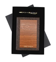Kişiye Özel Kutulu Ahşap Defter ve Tükenmez Kalem Seti - Türkiye Temalı