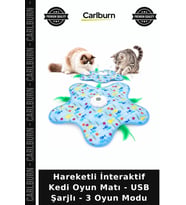 Özel Üretim Evcil Hayvan Ürünü Hareketli İnteraktif Kedi Oyun Matı - USB Şarjlı - 3 Oyun Modu