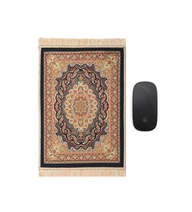 Bursa İpek Siyah Dekoratif Küçük Halı Mousepad