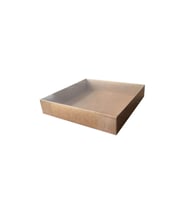 Asetat Kapaklı Karton Kutu Havlu Kutusu 25X25X5 CM (10 Adet)  Kraft