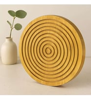 Ahşap Bambu Sunum Tepsisi 28 cm - Çift Taraflı