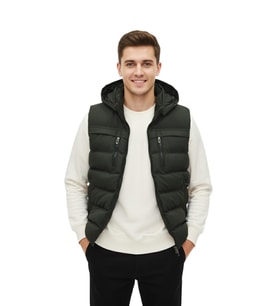 Erkek Kapüşonlu Spor Yelek 4021 BGL-ST04900 (Haki)