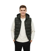 Erkek Kapüşonlu Spor Yelek 4021 BGL-ST04900 (Haki)
