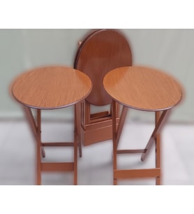 Zigon Çanta OVAL 90135 Dörtlü Model Ahşap MDF Parlak Ceviz Lake El Yapımı