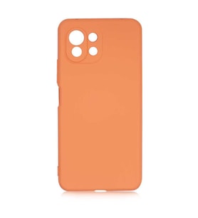 Xiaomi Mi 11 Lite Kılıf Orj Lansman Serisi Pürüzsüz Esnek Kadife İç Kısım (Turuncu)
