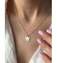 Kişiye Özel 925 Ayar Gümüş Minimal Domuz Figürlü Kolye (Gold)