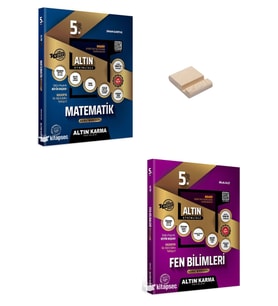 Altın Karma 5. Sınıf Matematik ve Fen Bilimleri Etkinlikli Soru Bankası + Telefon Standı