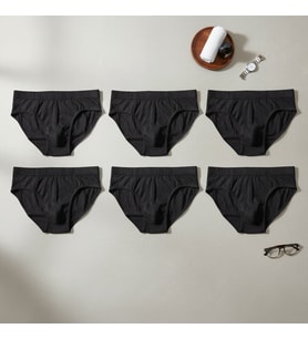 Erkek 6'lı Paket Siyah Renk Slip BB2783