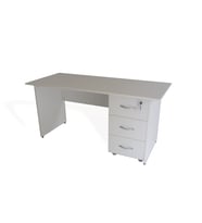 Vena Nil 3 Çekmeceli Ofis Çalışma Masası MASA + KESON 3 ÇEKMECELİ (Beyaz)