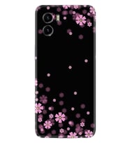 Vivo Y15S Y32 Y33S Y51 Y53S Kılıf Desemli Silikon Black flowers 1391