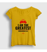 Presmono Kadın Sarı Greatest Muhammed Ali T-Shirt 230337tt (Sarı)