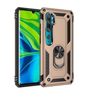 Xiaomi Mi Note 10 Kılıf Yüzüklü Zırh Tank Vega (Gold)