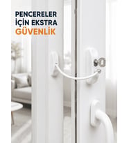 Anahtarlı Pencere Güvenlik Aparatı Esnek Kablolu Pencere Açılma Sınırlayıcı Kilit