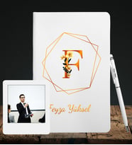 Kişiye Özel Beyaz Defter Kalem & Instagram Çerçeve Hediye Seti