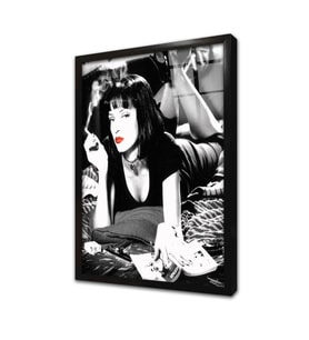 Pulp Fiction Uma Thurman Çerçeveli Cam Tablo