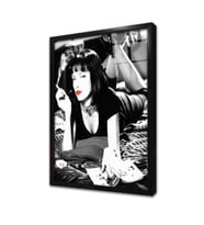 Pulp Fiction Uma Thurman Çerçeveli Cam Tablo