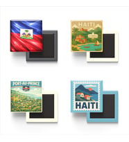 Buzdolap Magnetleri - Haiti Port-au-Prince - 4'lü Set Magneti