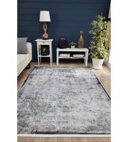 Dijital Kaymaz Yıkanabilir Gri Minimalist Salon Halısı Mutfak Halısı Koridor Halısı Yolluk HLN1837
