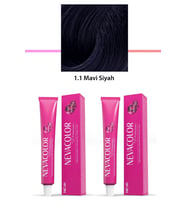 2 li Set Premium 1.1 Mavi Siyah - Kalıcı Krem Saç Boyası 2 X 50 g Tüp