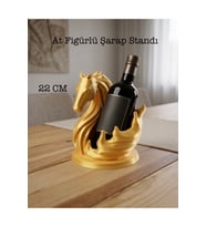 At Figürlü Dekoratif Şarap Şişesi Standı 22 cm