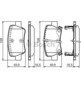 Bosch 0986494403 Arka Fren Balatası Toyota Avensis