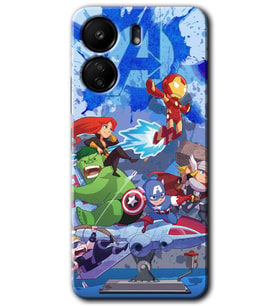 Xiaomi Redmi 13C Kılıf HD Desen Baskılı Kılıf - Avengers Cartoon