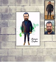 Kişiye Özel Kendin Tasarla Karikatürlü Ahşap Tablo 30x47 Model-3