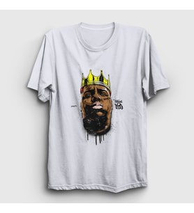 Presmono Unisex Beyaz Crown The Notorious BIG T-Shirt 40698tt