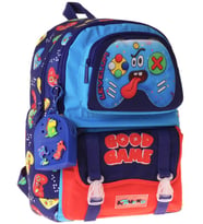 Kaukko Kids Dört Bölmeli Erkek Çocuk Good Game Baskılı Lacivert - Kırmızı Okul Sırt Çantası - L5389