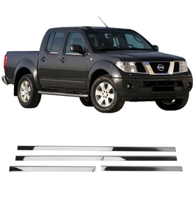 Nissan Navara Krom Cam Çıtası 2006-2015 Arası 4Prç Paslanmaz Çelik