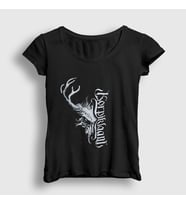 Presmono Kadın Siyah Skull Korpiklaani T-Shirt 161947tt