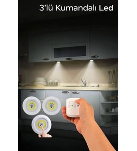 Mithra Life 3 Adet Uzaktan Kumandalı Kablosuz Led Aydınlatma MIT1101