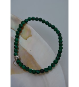 STONEAGE JEWELLERY Malahit Doğal Taşlı Unisex İnce Bileklik
