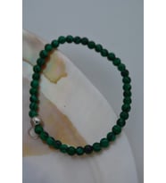 STONEAGE JEWELLERY Malahit Doğal Taşlı Unisex İnce Bileklik