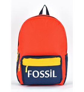 Fossil Unisex Çok Gözlü Günlük Seyahat Okul Sırt Çantası Turuncu 9504