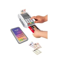 Pilli Işıklı Sesli Elektronik Oyuncak Pos Cihazı Seti Evcilik Market Oyuncağı (Çok Renkli)