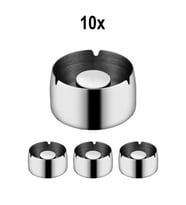 10 Adet Çelik 8 cm Yuvarlak Kül Tablası, Şık ve Dayanıklı Set