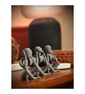 3'lü Set Meditasyon Modern Biblo Masa Üstü biblo, Görmedim Duymadım Bilmiyorum Hean Speak See