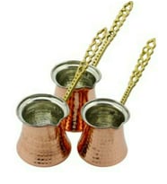 Nikel 3 Boy Cezve Takımı Bakir Cezve Ymnbakircilik (Sarı)