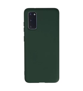 Samsung Galaxy S20 Kılıf Nano içi Kadife Silikon - Koyu Yeşil