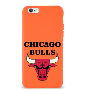 Apple iPhone 6 S Uyumlu Lansman Kılıf Chicago Bulls Tasarımlı Altı Kapalı İçi Kadife Kaplı  Kapak (Şeffaf)