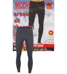 Erkek Kışlık Antrasit Renk Likralı Mody Termal Alt İçlik