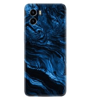 Vivo Y15S Y32 Y33S Y51 Y53S Kılıf Desemli Silikon Blue MArble 1379