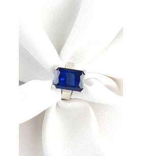 Sky Diamond Blue Creative Sapphire 925 ayar Gümüş Lüks Yüzük